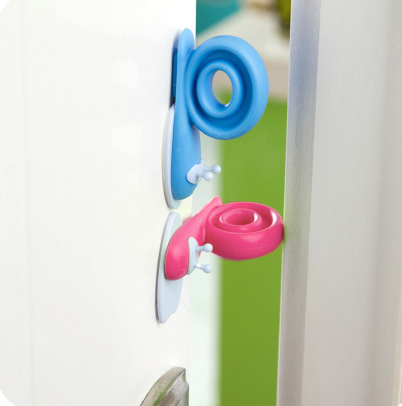 Soft Plastic Baby Home Safety Door Stopper Baby Safety Cute Safe Cartoon Snail Shape Door Stop Anti-pinch Hand Child Protector