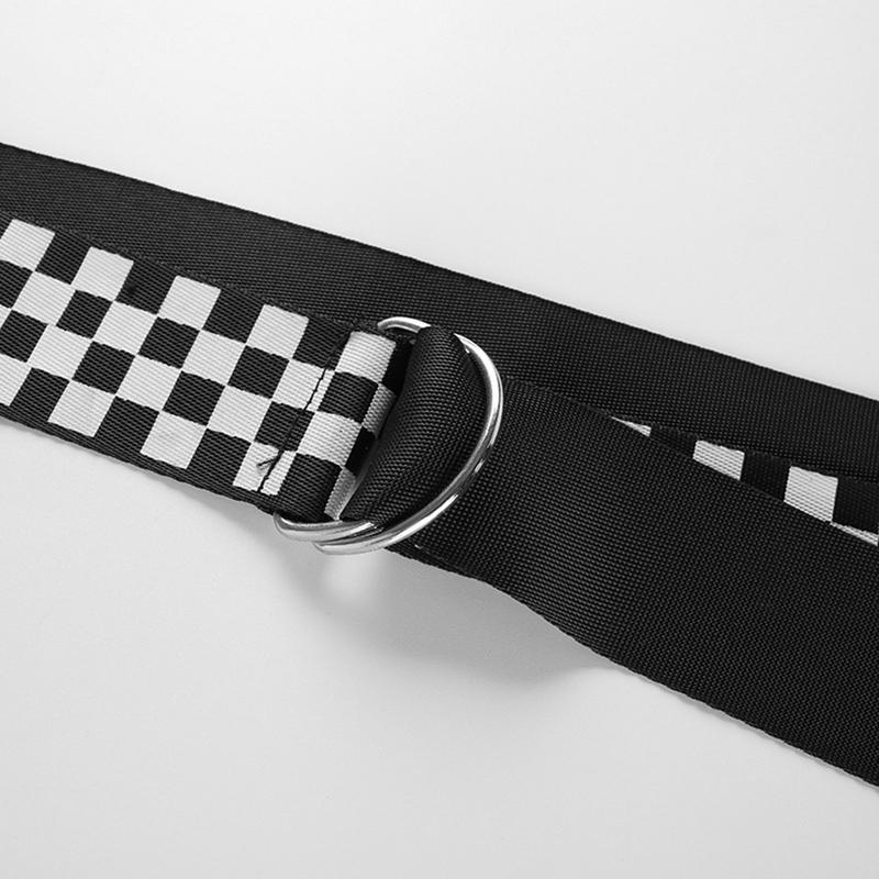 Ceinture en toile pour femmes 135cm | Ceinture Cummerbunds, noir blanc, Plaid