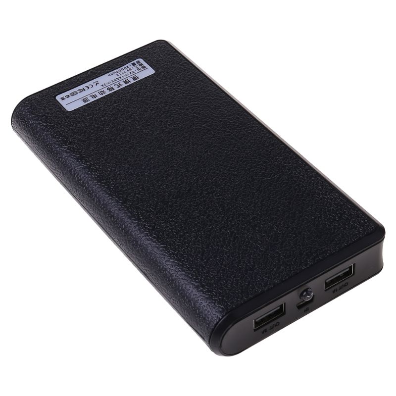 Dual USB Power Bank 6x 18650 External Backup Battery Charger Box Case For Phone