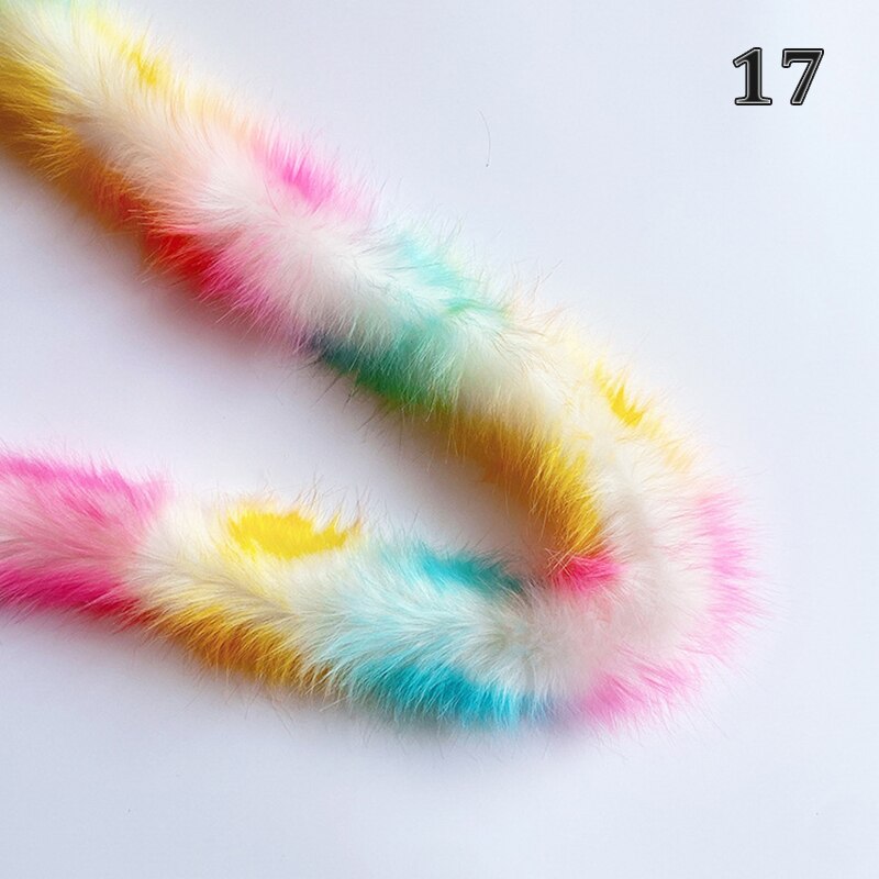 1M 24 Kleuren Wit Faux Vos Bont Pluche Lint Tapes Diy Trui Jas Kledingstuk Kap Hoed Kraag Trimmen materialen Decoratie: 17