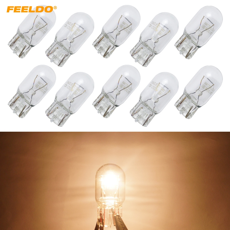 FEELDO 10 stks Auto Halogeenlamp 7440 T20 12 v/W21/5 w Helder Glas DRL Stop Light achterlichten Dagrijverlichting # AM1352