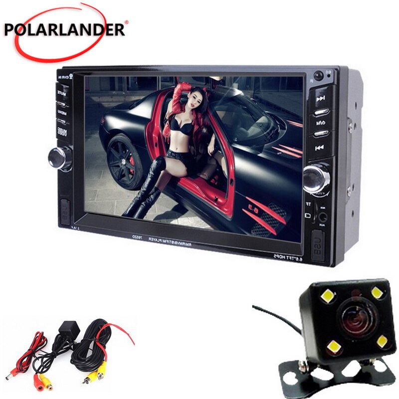 Bluetooth 2 Din Auto Radio Stuurbediening MP4 MP5 Video Speler Met Achteruitrijcamera 7 Inch Auto Radio