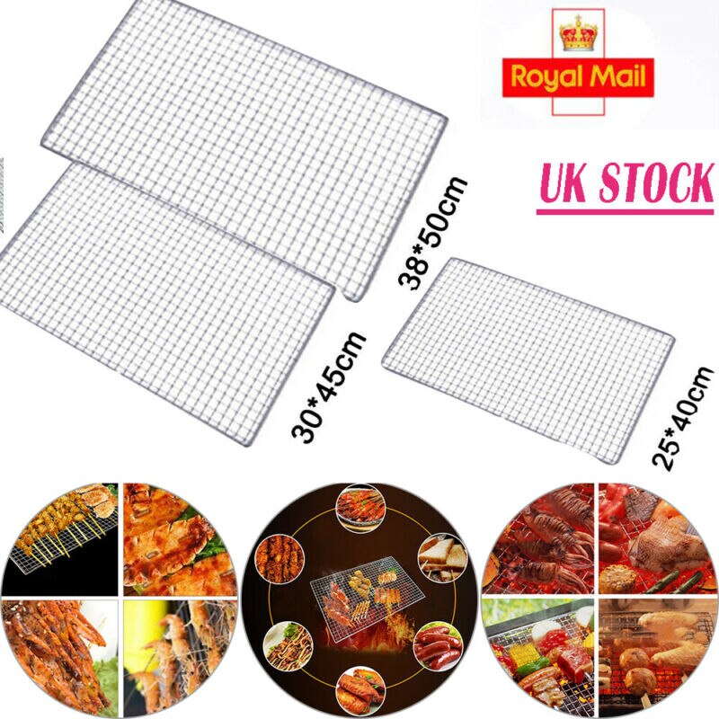 Stainless Steel BBQ Grill Grate Grid Wire Mesh Rack Cooking Replacement Net Outdoor BBQ Grate Grid Wire Mesh Rack Cooking Net