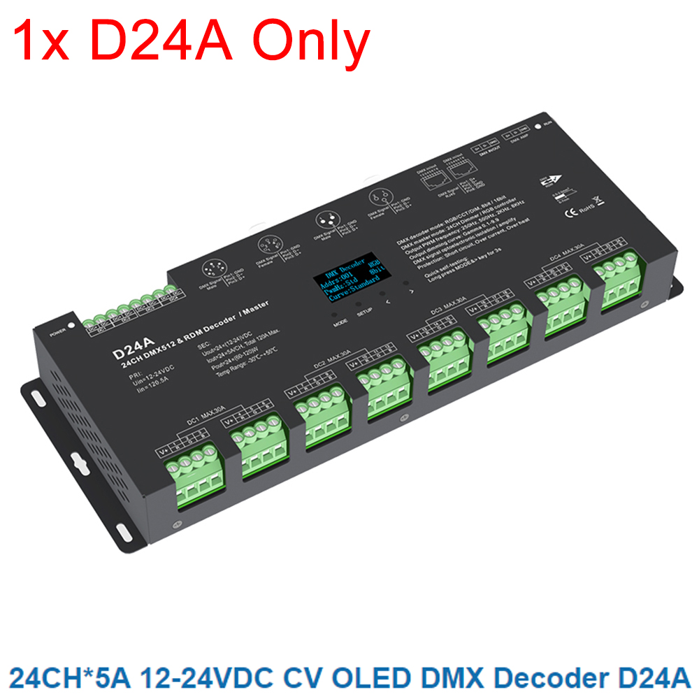 Skydance DMX Decoder Numeric D4 D4-E D4-P D4-XE D5 D12 D24 D12A DMX512 Decoder RF Control CV Display/Din Rail/Multiple Dimming