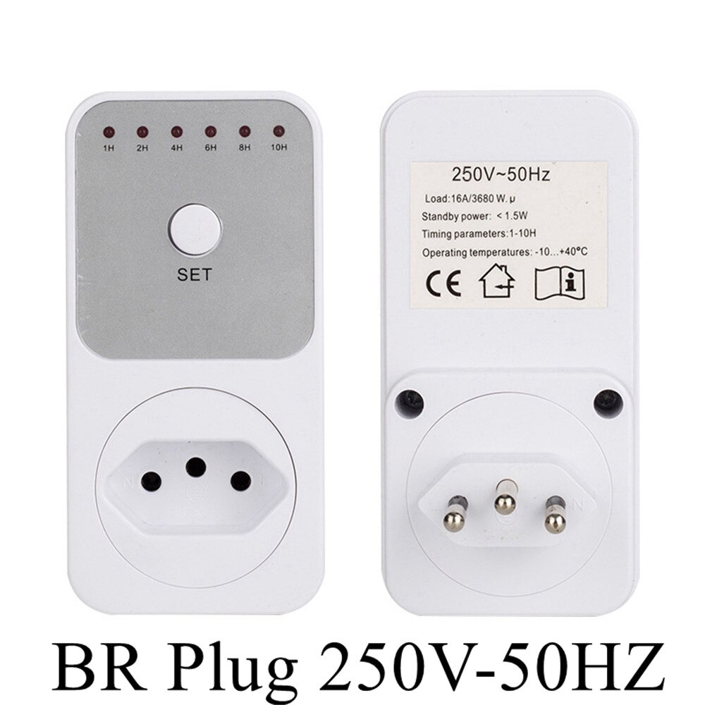 Ons eu  uk 10hr 6 sets afteltimer schakelaar stopcontact stekker intelligente tijdinstelling controle stopcontact elektriciteit stroommeter stopcontact: Br-stekker