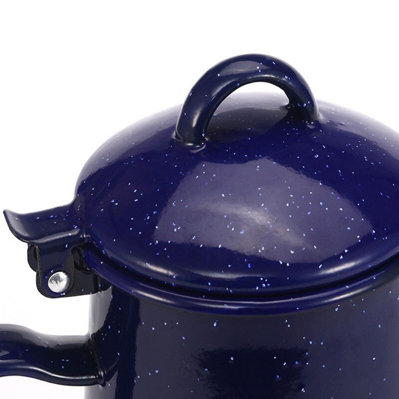 800/1200/1800/2400ML Starry Sky Blue Enamel Water Kettle with Handgrip Water Pot Coffee Water Kettle