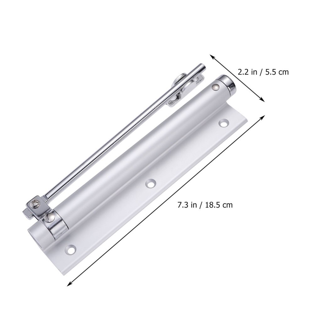 1Pc 35KG Automatic Door Closer Home Use Concealed Door Spring Hinge Buffer Free Punching Automatic Door Closer Device (Ivory Whi