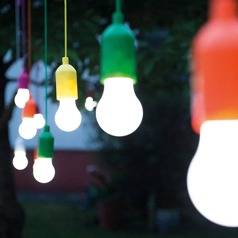 Ampoule LED Portable, couleurs réelles, corde de lampe, clic, étiré, lumière blanche