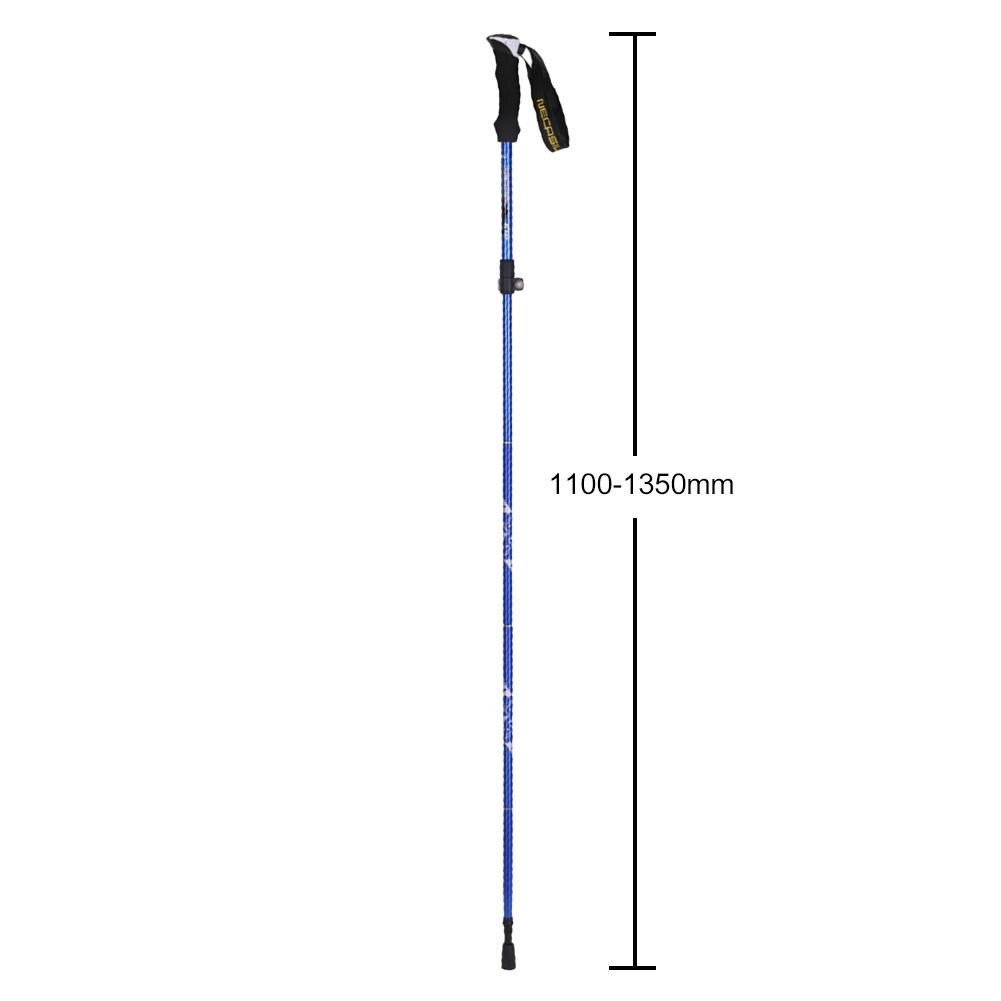 Walking Sticks Skillful Manufacture Trekking Pole 5 Sections EVA+Aluminum Telescopic Outdoor Hiking Walking Stick: Blue