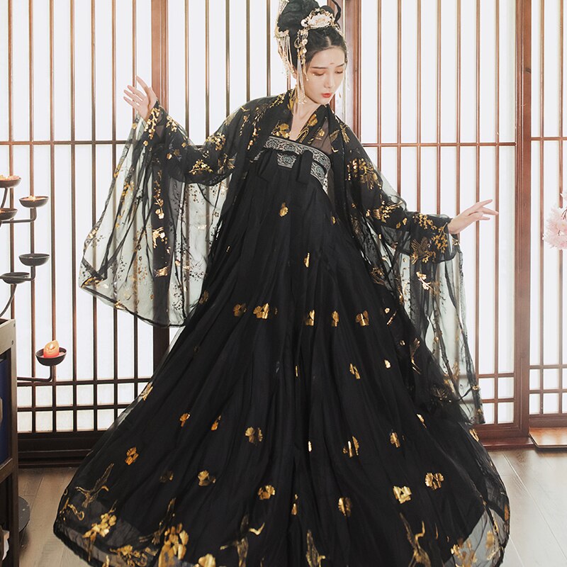 Women Classical Dance Costume Embroidery Hanfu Traditional Fairy Folk Dance Dress Performance Clothes Festival Outfit SL1718