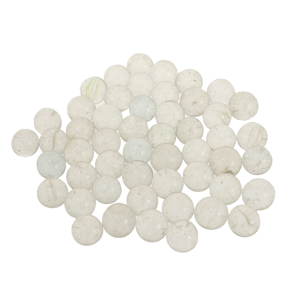 Set of 50 Clear Glass Marbles Bulk (22mm), Marble Run Accessories, Kids DIY