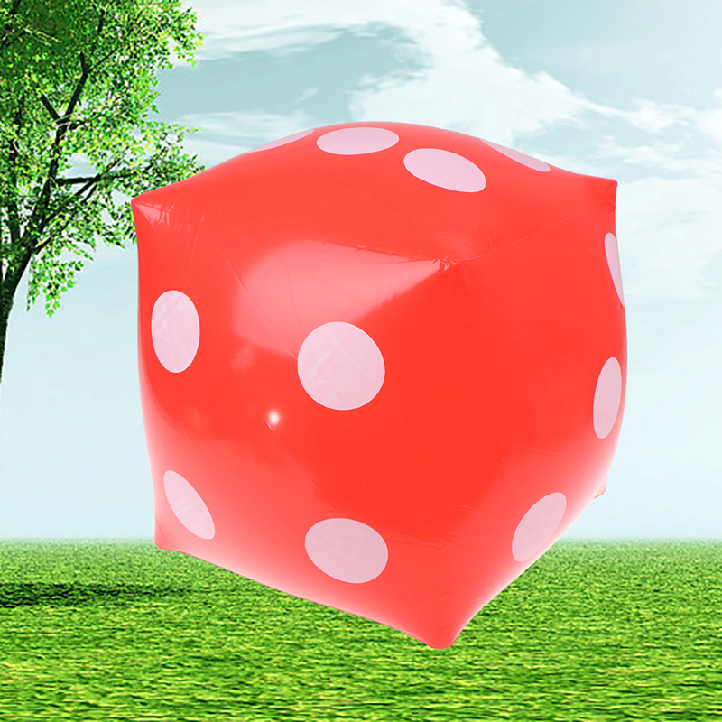 Grappig Outdoor Opblaasbare Dobbelstenen 30*30cm zwembad Feestartikelen Speelgoed Voor Kinderen Volwassenen Game Play Cube speelgoed: red