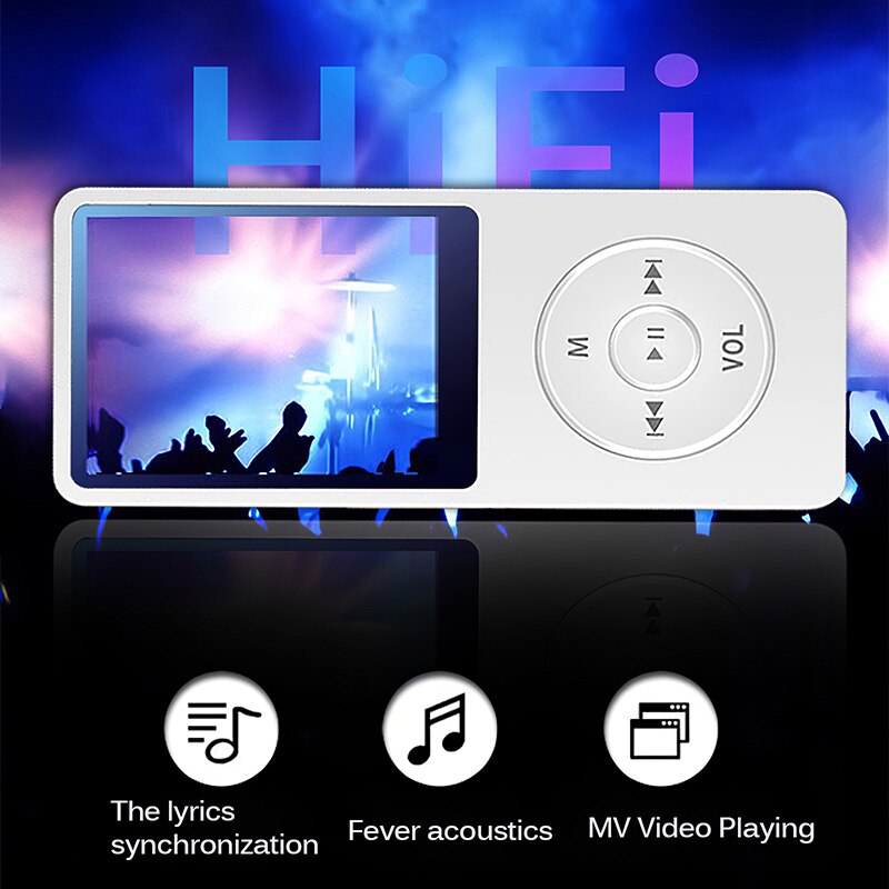 Hifi-mini-wiedergabe,  mp3 mp4 multifunktionale musikplayer, fm-recorder, tf-kartensteckplatz , 60 stunden akkulaufzeit , 4.1 bluetooth-verbindungen, text- und e-book-funktion