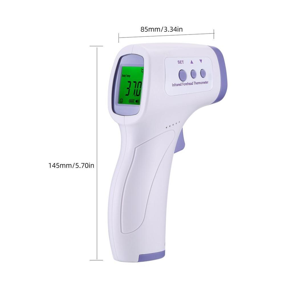 Infrarødt termometer digitalt infrarød feber øretermometer baby voksne udendørs hjemme pande krop berøringsfrit termometer