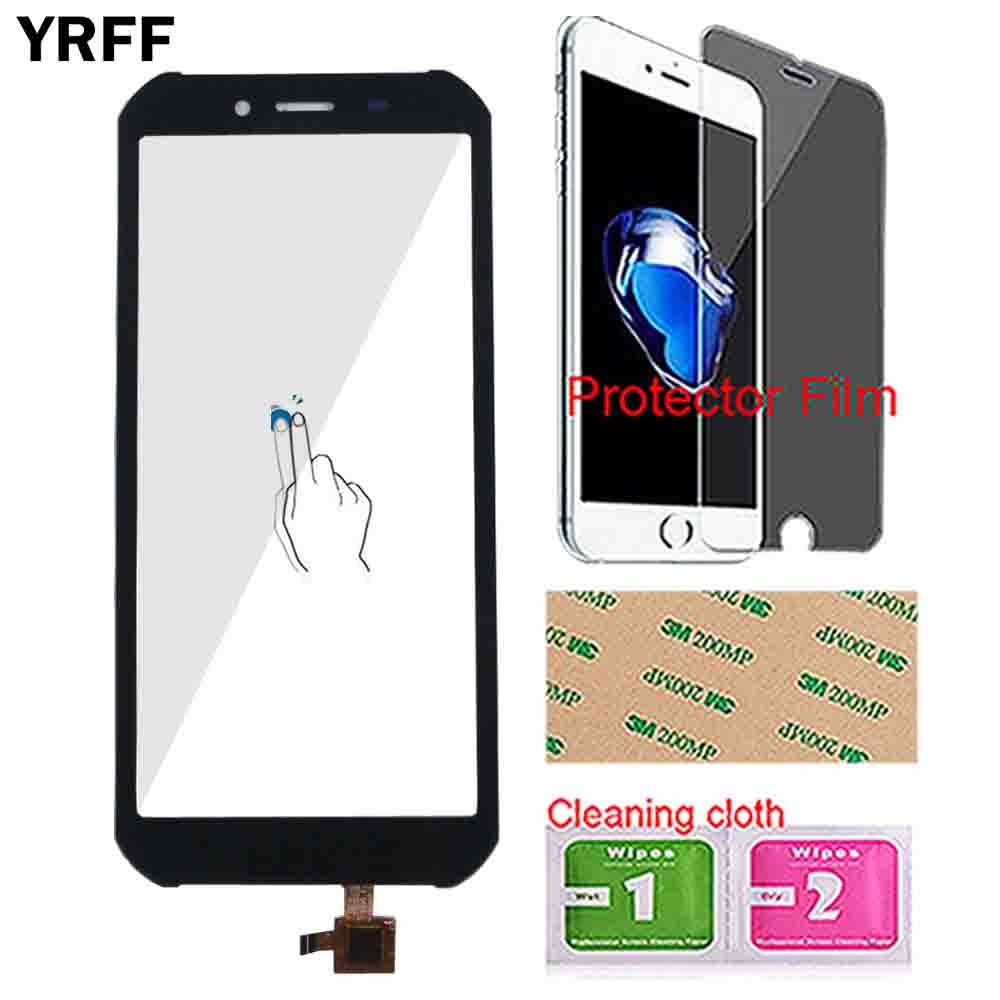 Touch Screen Voor Doogee S40 Touch Screen Digitizer Voor Glas Panel Sensor Reparatie Deel 5.5 ''Mobiele Telefoon Gereedschap Protector film: Black No Tools