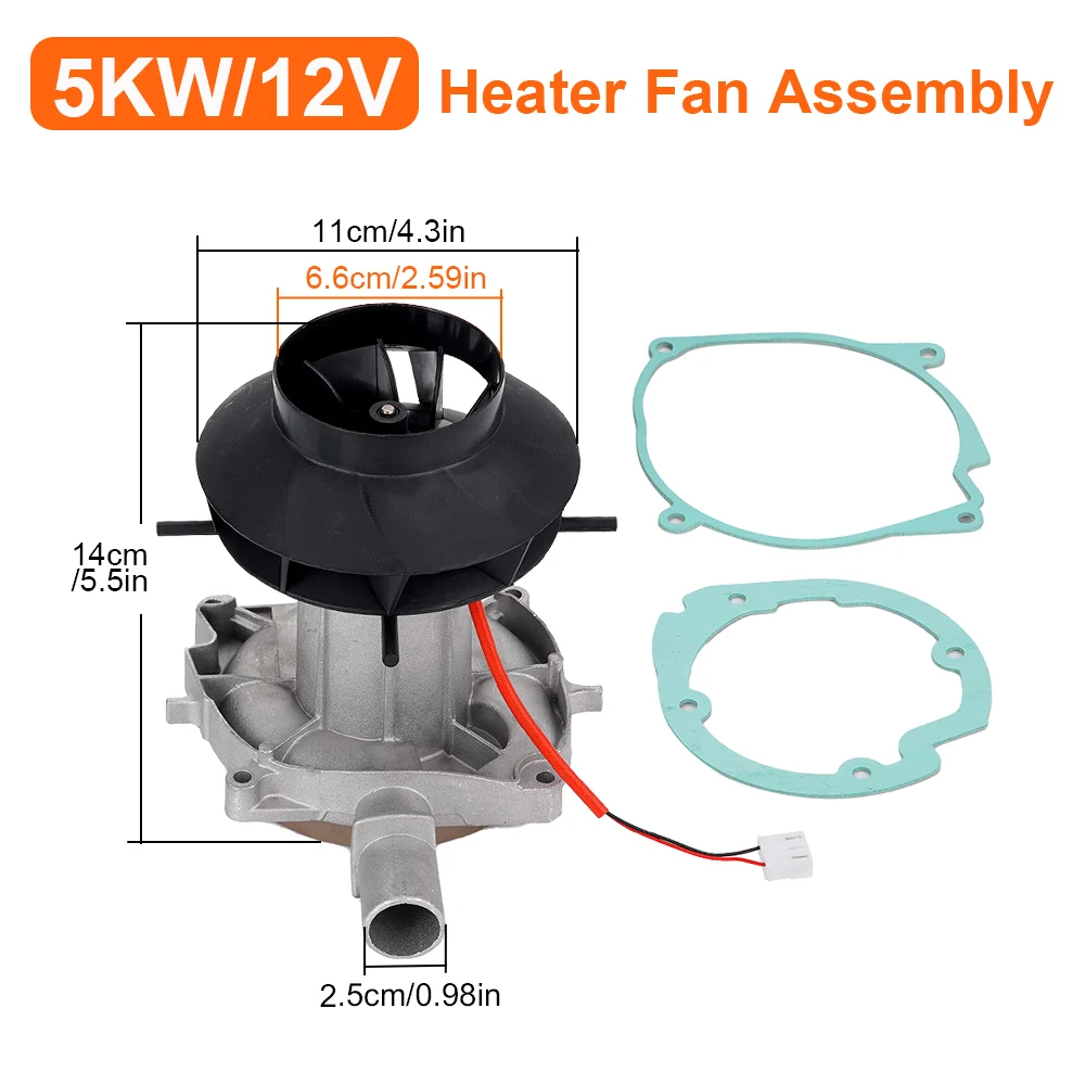 Calentador de estacionamiento de aire de 12V y 5kW, conjunto de Motor de ventilador de calentador de coche D4, piezas de Motor de arranque, calentadores de estacionamiento de aire diésel: Default Title