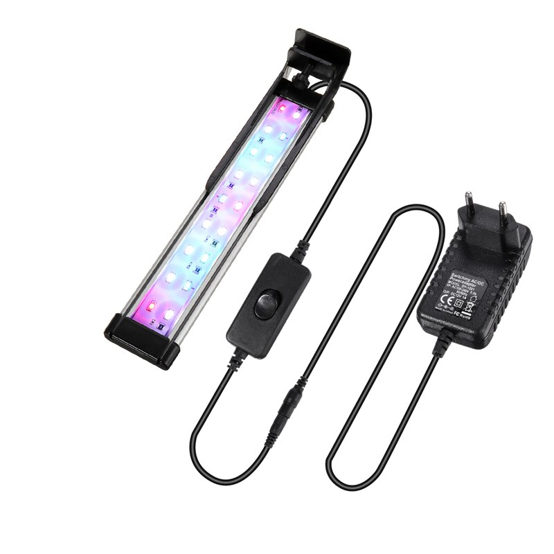 22Cm 10W Aquarium Led Verlichting Verstelbare Plant Licht Aquarium Led Licht Aquatische Slanke Volledige Spectrum Zoetwater Plant groeien Licht: EU Plug