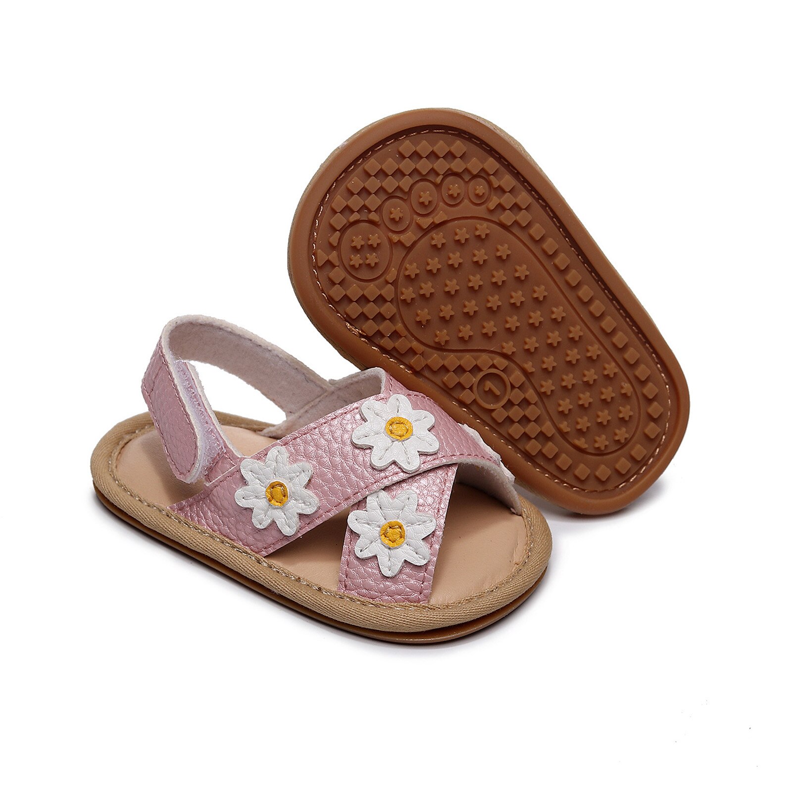 Zomer Baby Schoenen Leathers Zoete Kinderen Sandalen Meisjes Peuter Baby Bloemen Hollow Out Schoenen