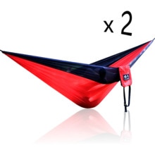 2 Sets Ultralight Hammock Uses Nylon Cloth Large Double Camping Hammock For Outdoor,Camping,Traveling and Self-driving
