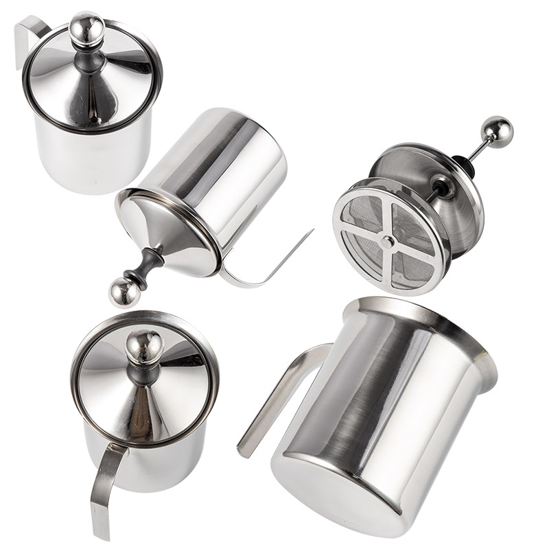 400/800ML Manual Milk Frother Stainless Steel cappuccino Milk Creamer Milk Foam Mesh Coffee Foamer Creamer Kitchen Applicance