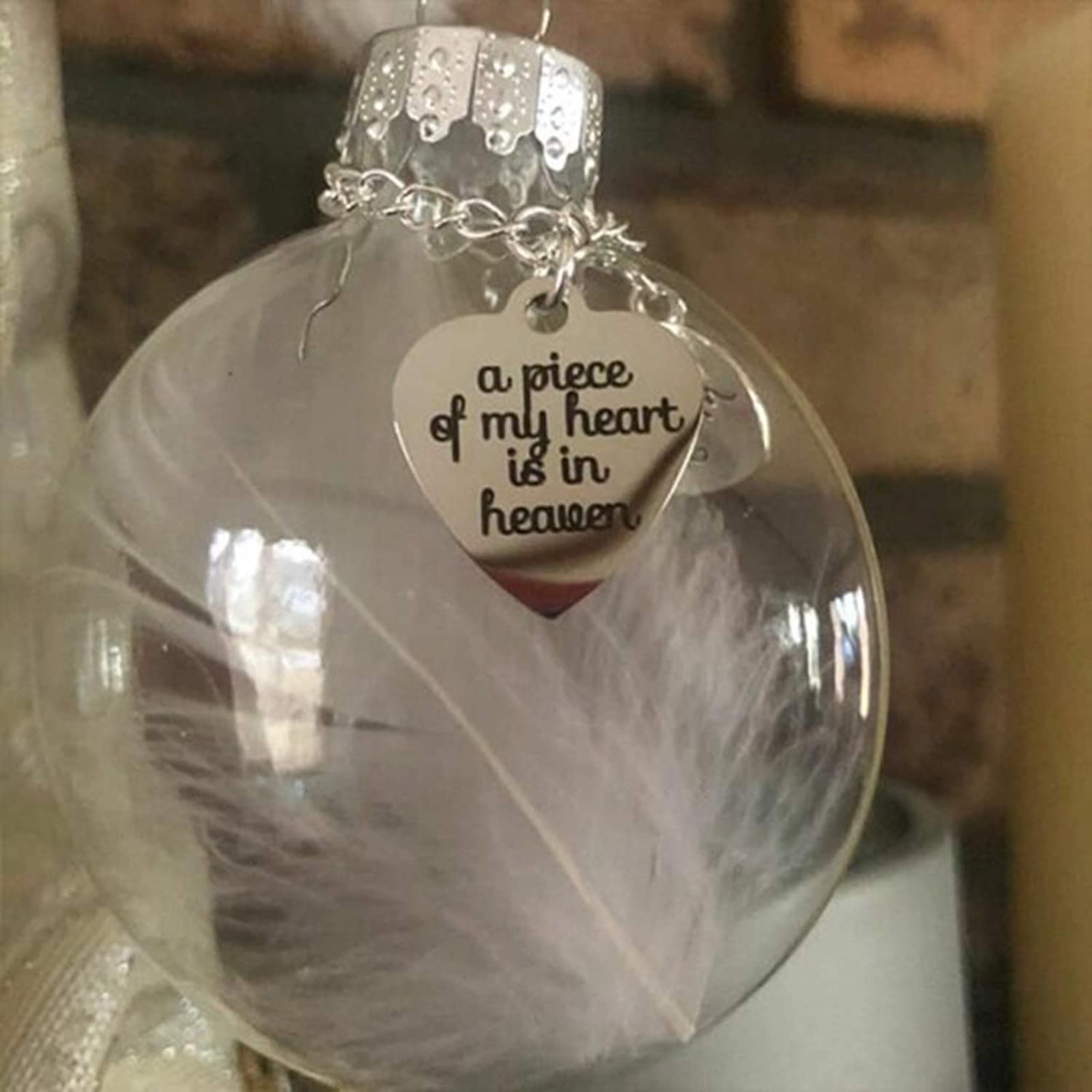 Na czubek choinki bombka Badminton pióro piłka pamiątki Ornament szklane dekoracje wiszące moje serce bombki