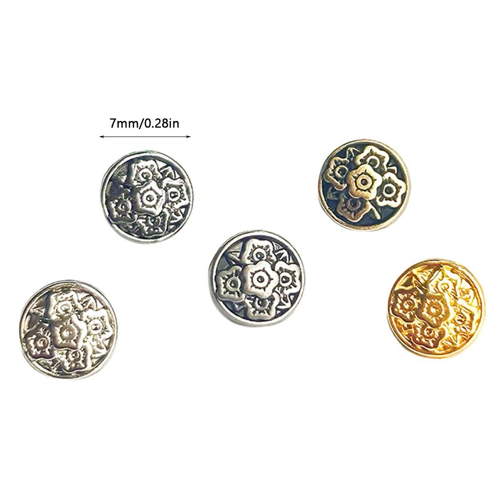 20 szt. Nowe 7mm Kwiatowe Klamry Metalowe mini retro Starożytne Guziki Ręcznie Robione Klamry robić Płaszczy dla Lalek DIY Akcesoria robić Ubranek dla Lalek