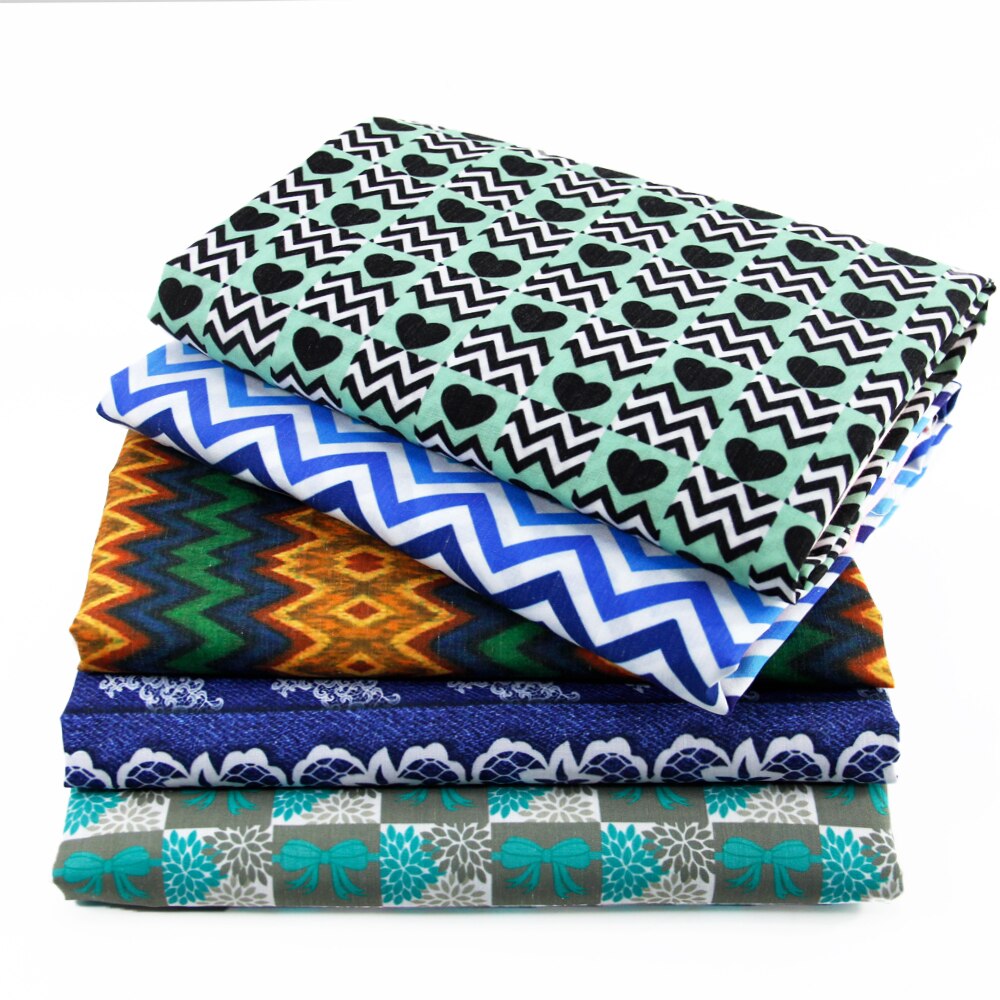 50*145cm strepen ster hart polyester katoen stof bedrukt doek naaien quilt stoffen voor patchwork handwerk doe-het-zelf ,c466