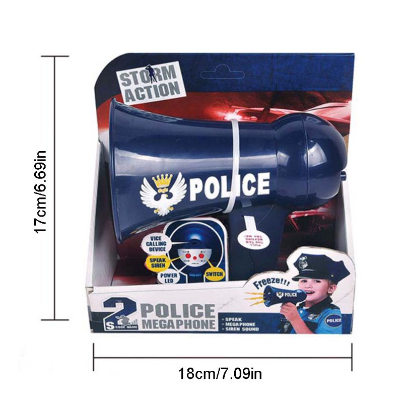 Megafoon voor kinderen nep politie rekwisieten voor kinderen politie sirene speelgoed