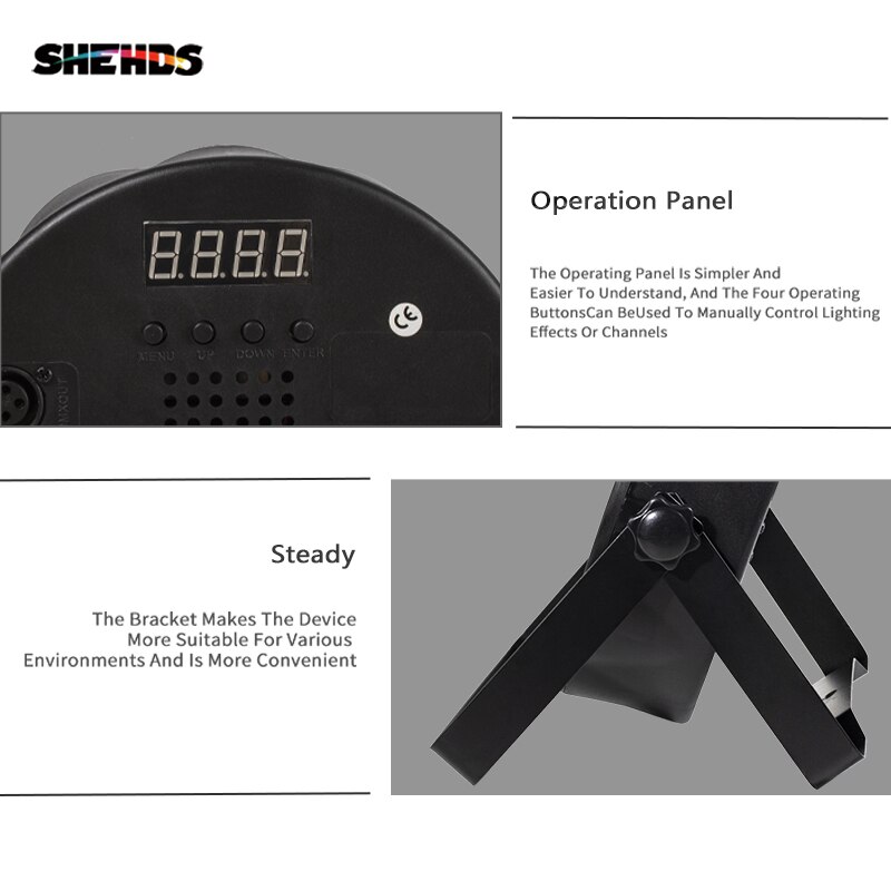 LED Par Light RGBW 54x3W Disco Wash Light Equipment 8 Channels DMX 512 LED Uplights Stage Lighting Effect Light Fast