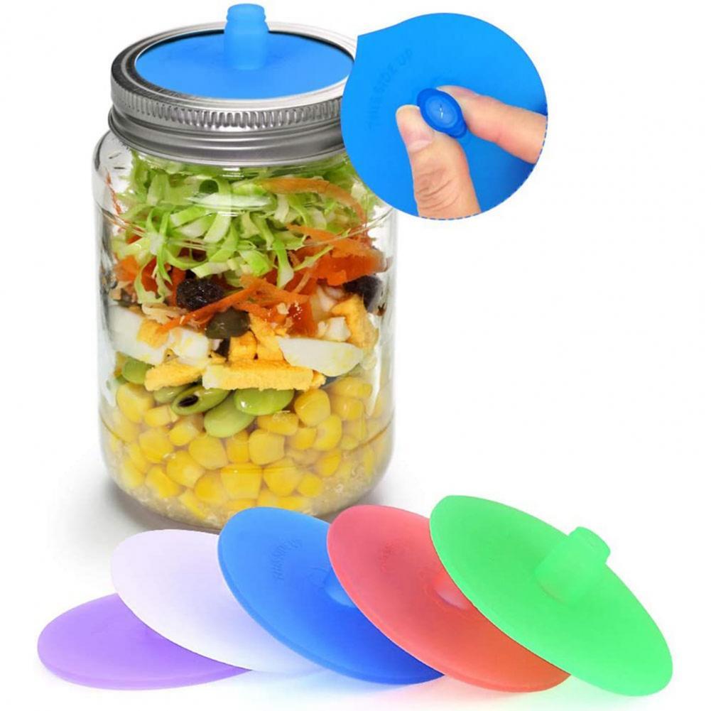 5Pcs Silicone Waterless Fermenting Airlock Lids Covers for Wide Mouth Mason Jar