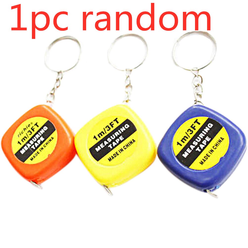 Ew Mini Retractable Tape Measure Ruler Auto Parts Model Thicker Wheel Tyre Tire Keychain Woodworking: 1m