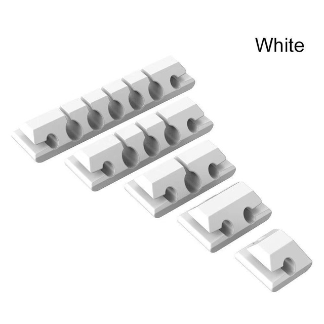 Silicone Cable Organizer USB Data Cable Winder Flexible Cable Management Cord Clips For Mouse Headphone Earphone Car Wire Holder: Clear