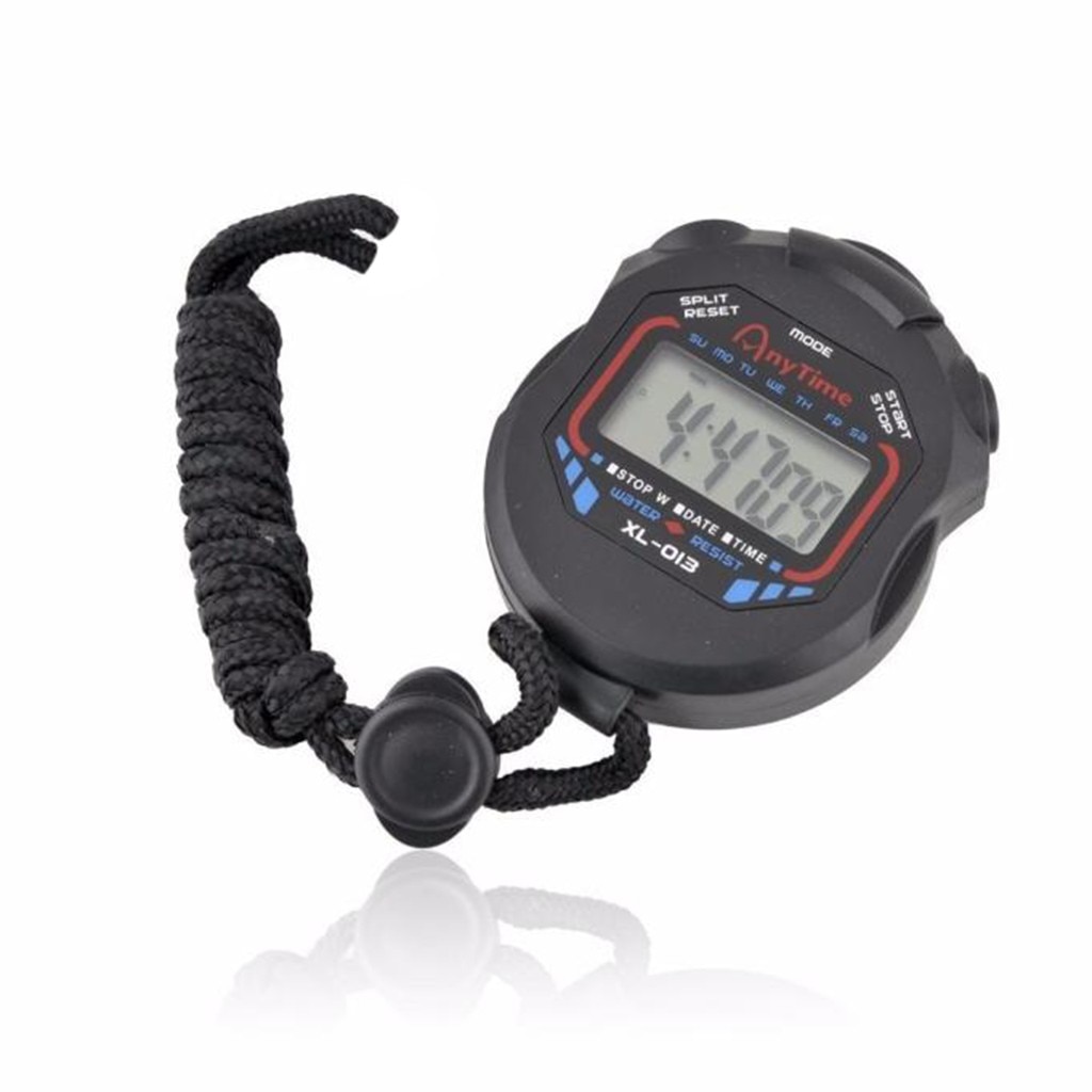 Classic Digital Handheld LCD Chronograph Sports Stopwatch Timer Stop Watch Wth String Timer Counter Sports Alarm#40: Default Title