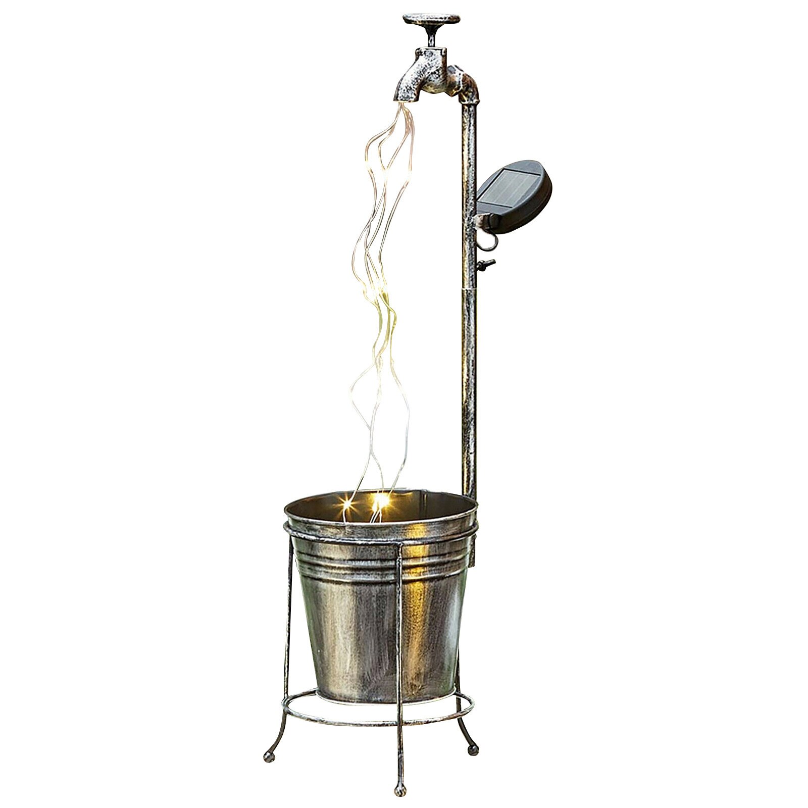 Tuin Art Licht Decor Solar Water Kraan Planter Licht Gazon Art Outdoor Decor Gazon Lamp Art Decoratie Jardin Gazon Stakes