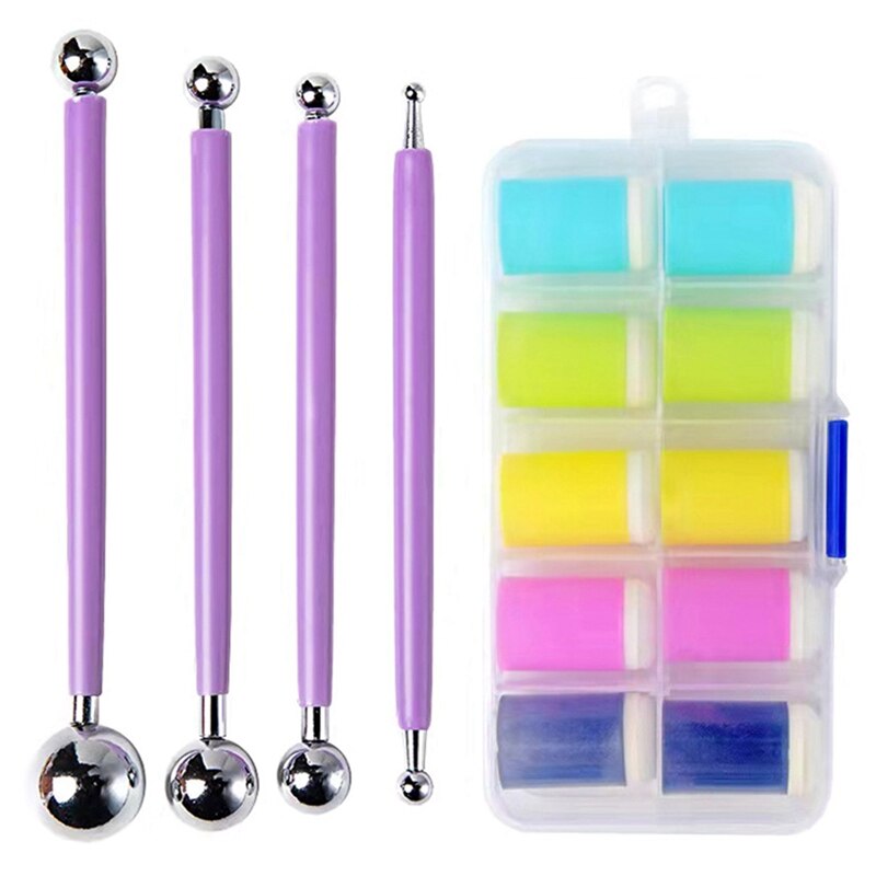 15 Stuk Vinger Diy Smudge Set, Puntjes Ball Stylus, Vinger Spons Set Voor Kunst En Ambacht Schilderen Projecten: Default Title