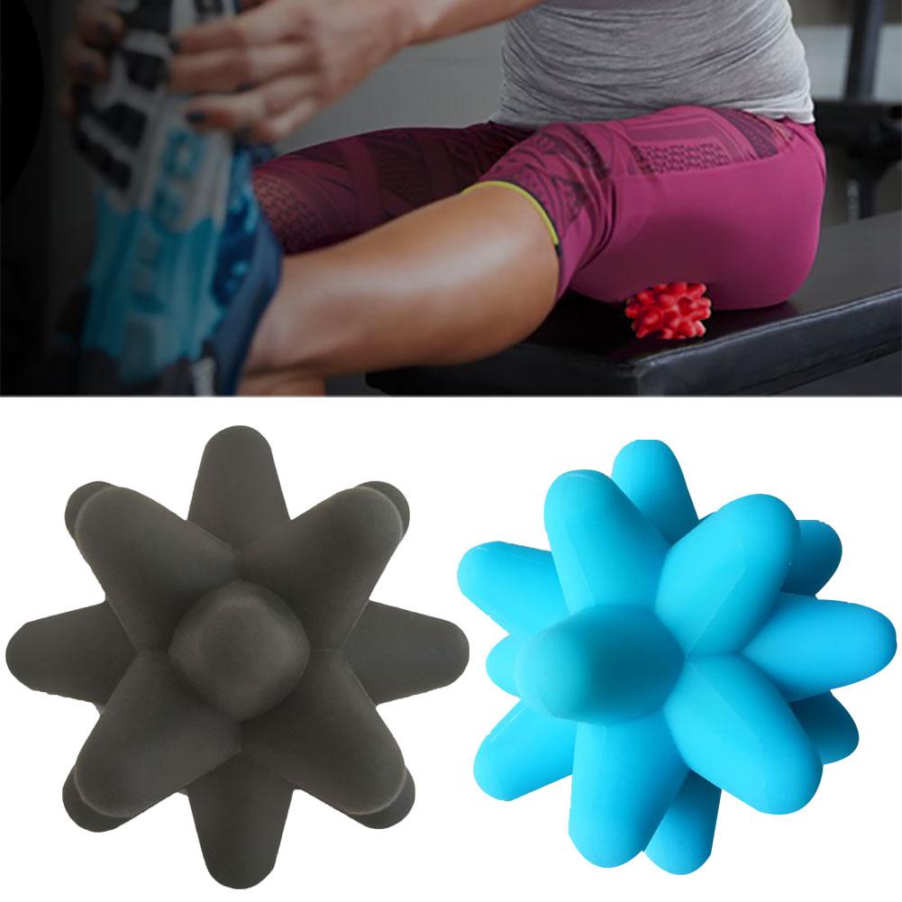 Unik form gummi håndmassasje ball sport fitness fascia muskelavslapping tilbake arm ben kroppsmassasje rulle fysioterapi ball