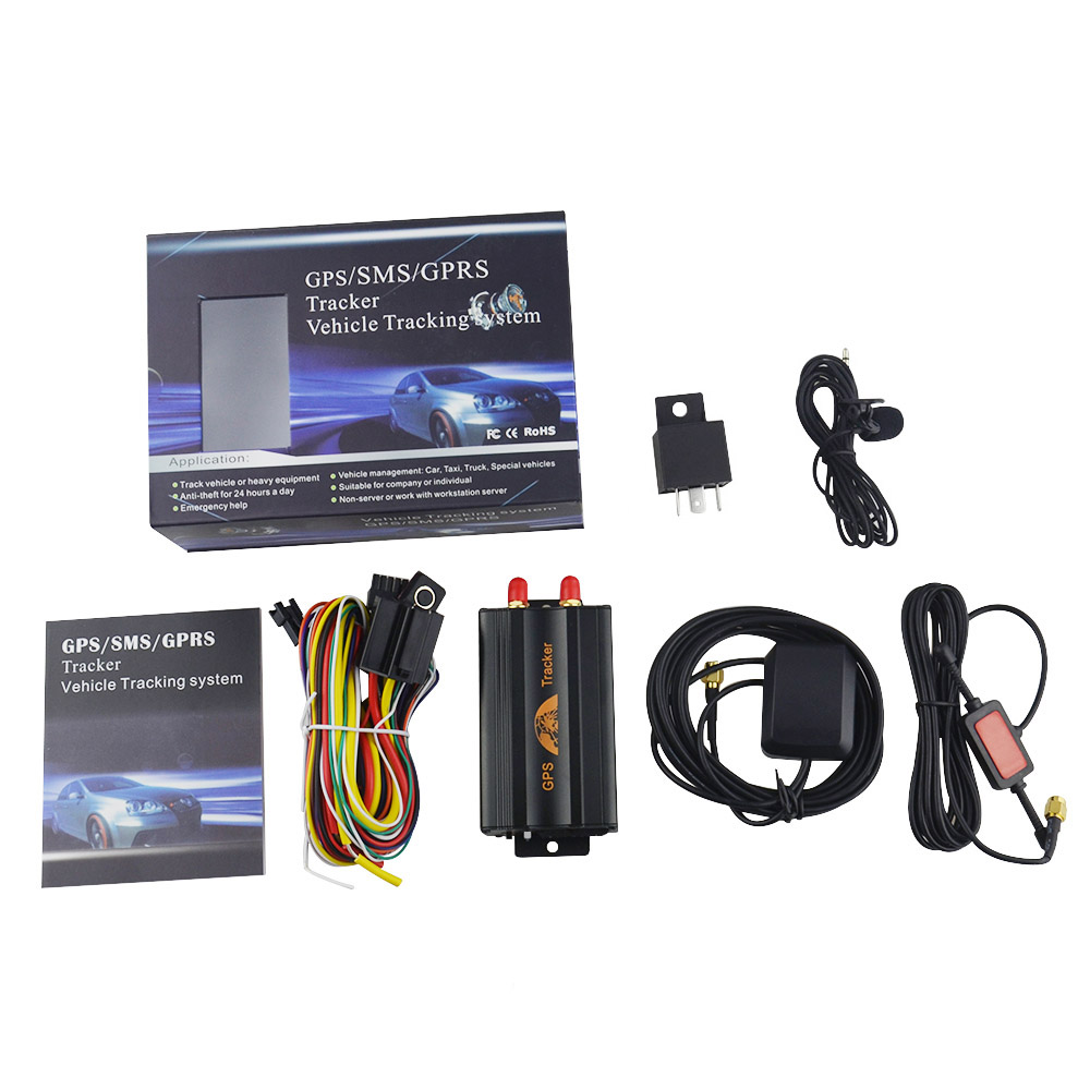 Gps Voertuig Tracker GPS103A + TK103A + Ondersteuning Dual Sim-kaart, Gps + Lbs Track: With box