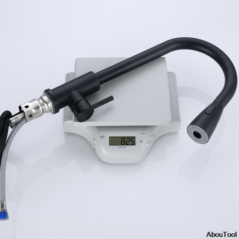 Keukenkraan, zwarte metalen hoge wastafelkranen, koudwaterkraan, torneira roestvrijstalen badkamerkraan, wastafelkraan, waskraan, huis