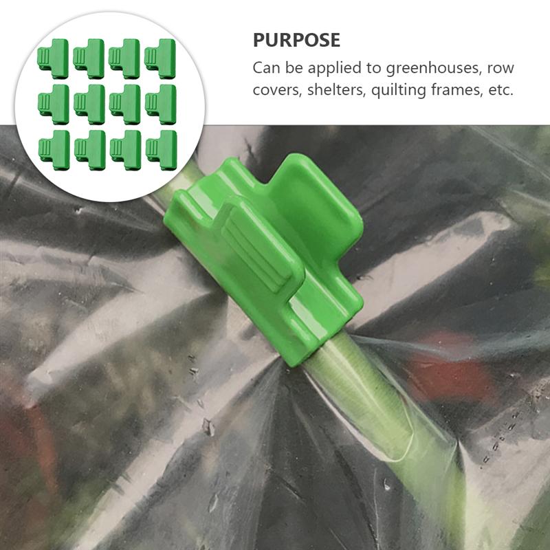 24 Pcs Plastic Opslag Clips Voor Home Tuin Kas Snap Klemmen Film Gesp Klemmen Plastic Pijp Klemmen Tuingereedschap