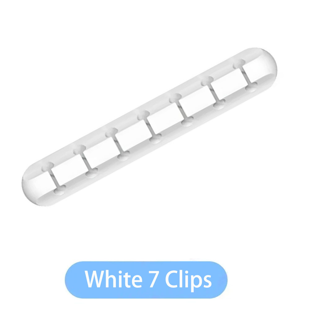 Clips de soporte de Cable adhesivo, organizador de cables de gestión de cables para escritorio, Cable de carga USB, mesita de noche, Cable de alimentación, Cable de ratón: Rojo