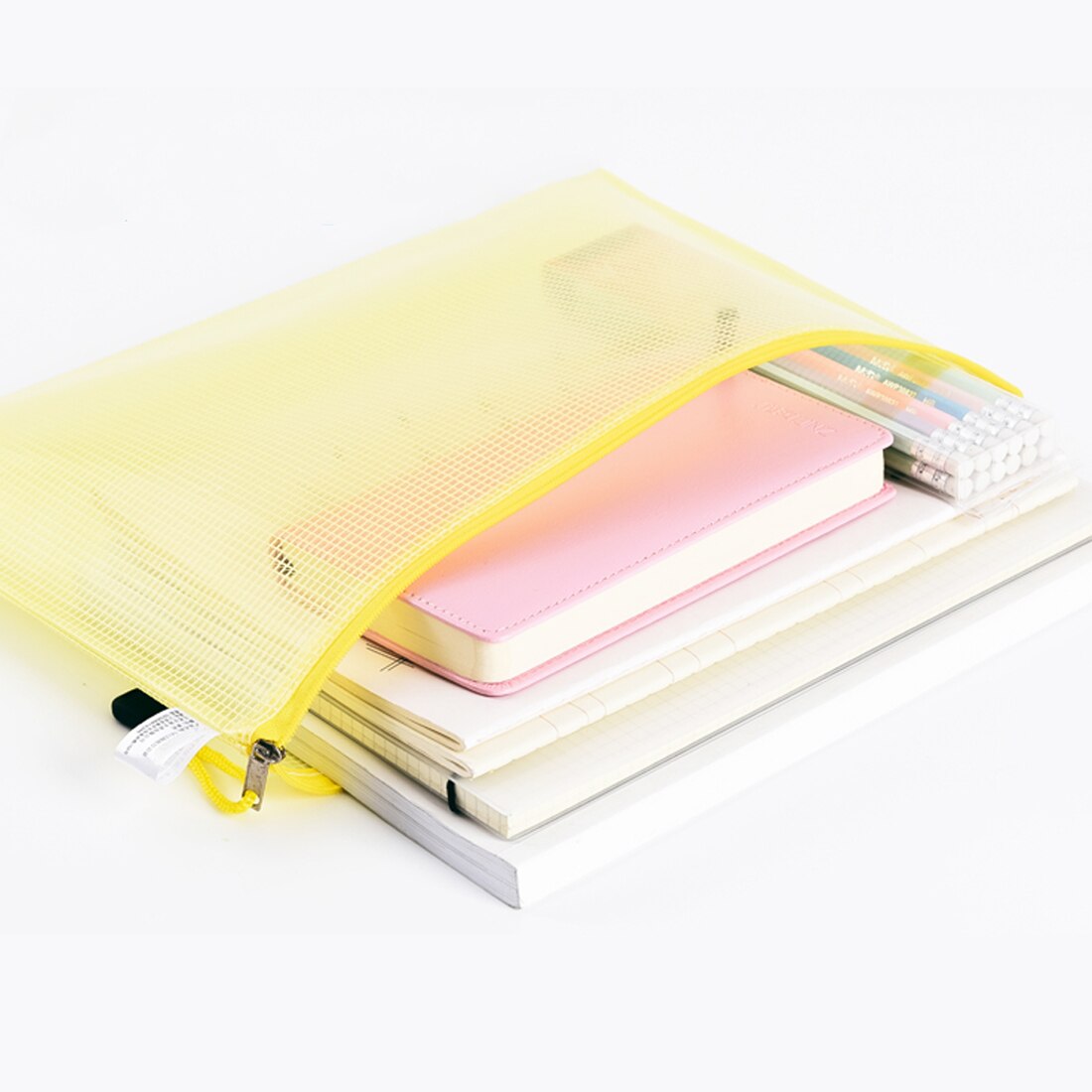 Waterproof Plastic Zipper Paper File Folder Book Pencil Pen Case Bag File document bag A4 Size for office student supplies
