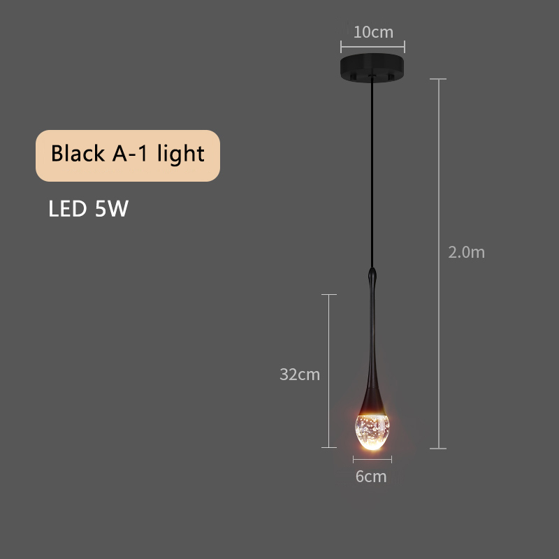 Plafonnier LED suspendu en forme de goutte d'eau, luxueux, éclairage d'intérieur, luminaire décoratif de plafond, idéal pour un salon, une chambre à coucher ou un bar: jaune clair / Bronze