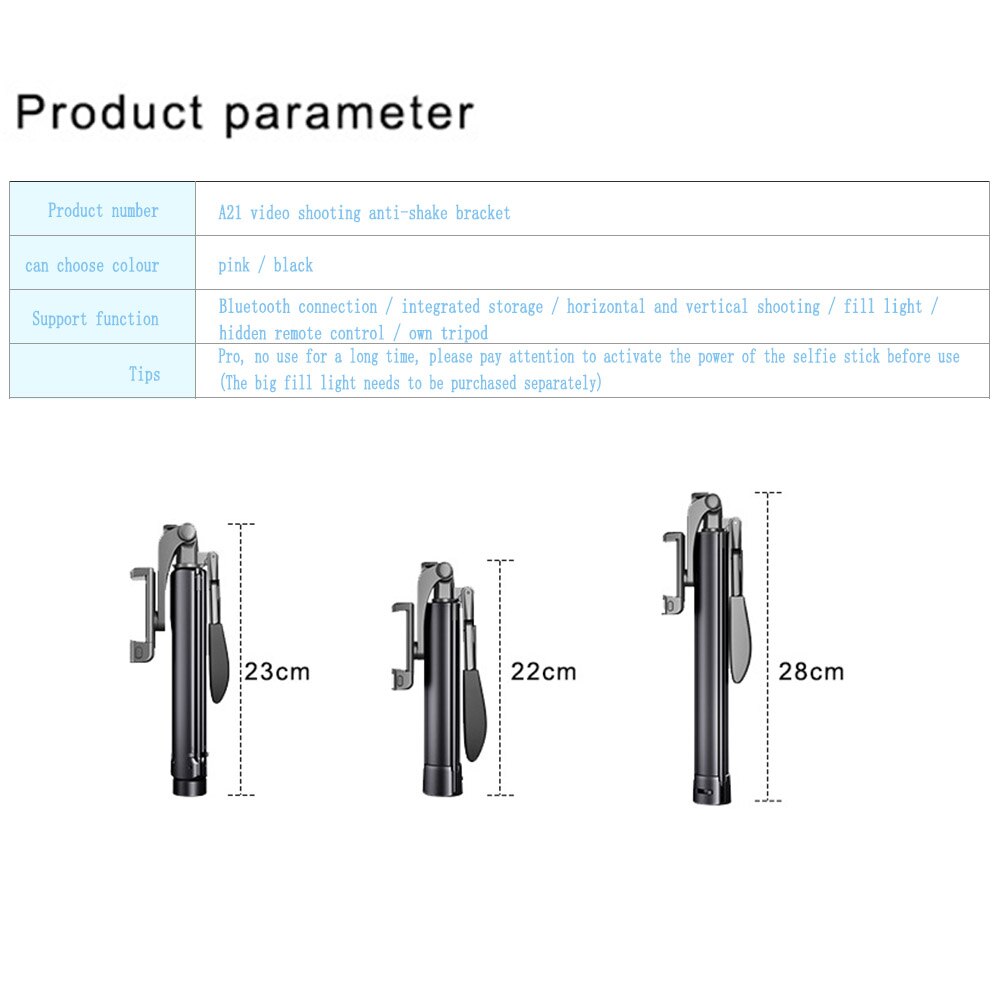 Kijek do Selfie Bluetooth Gimbal Stabilizator 3-osiowy 86cm Stal Nierdzewna dla iPhone Kamery Akcji