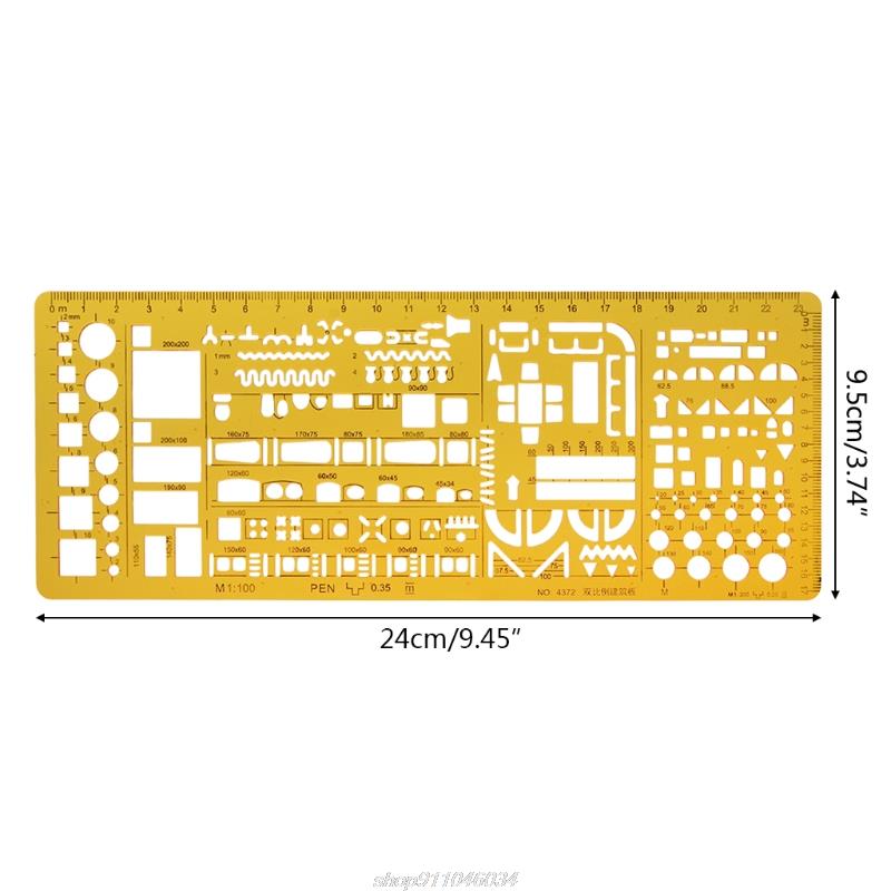 K Resin Drawings Template Ruler For Physical Chemical Instrument Measuring Tool Jy23 21: 5AC1100478