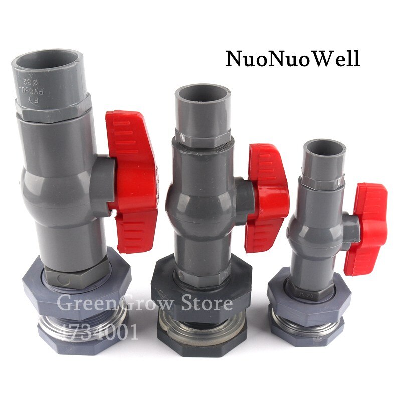 1pc 20~63mm 1/2"~2" PVC Water Tank Connectors Aquarium Fish Tank Drainage Intake Composite Joint DIY Tools Pipe Drain Connector