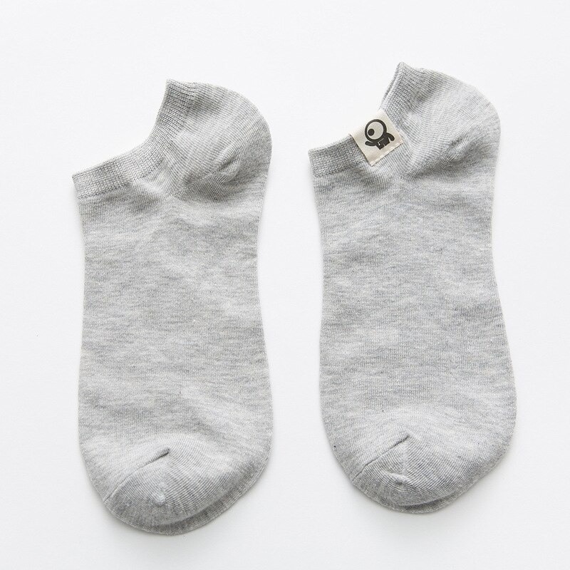 10 Pairs Large Size Socks Men Summer Breathable Alien Ankle Socks Short Cute Calcetines Deodorize Low Cut Thin Student EU 45: gray