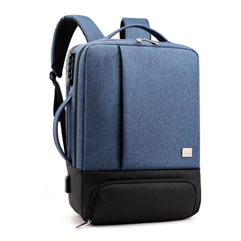 SHUJIN Herren Rucksack Laptop Rucksäcke 17 Zoll 15.6 ''Anti Diebstahl Männlichen Notebook Reise Zurück Pack Büro Frauen Reise Rucksack: Blau