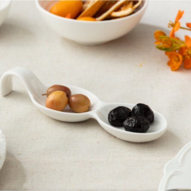 Porcelain Jam Plate Special Sauce Snack Serving Bowl 100% Bone Chine Porcelain Breakfast Plate Turkish Made Porcelain: olive bowl