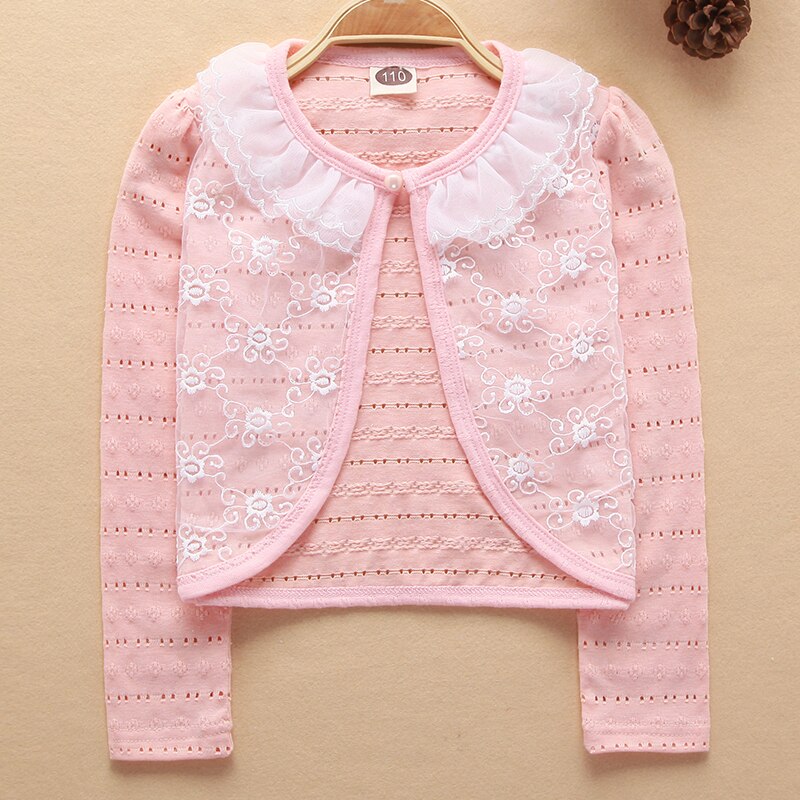 2022 Baby Girls Outerwear 100 Cotton White Baby Girl Jacket Cardigan Sweater For 12 &amp; 24 Month Baby Girls Clothes AKC165004: Pink / 12M