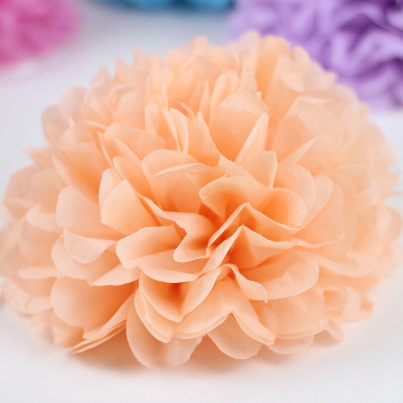 1pc 15cm Pompon Tissue Paper Pom Poms Flower Balls For Wedding Home Decoration Birthday Party Decor DIY Craft Paper Flower 62472: F